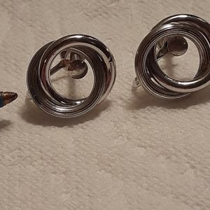 Sterling Screw-back 'Love Knot' Earrings